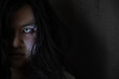 © sorapop - Close up face of Asian woman ghost or zombie horror creepy scary