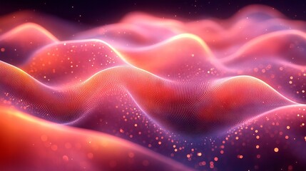 Trendy abstract wireframe background with modern science and technology art elements – surface illustration in vector format for creative design projects