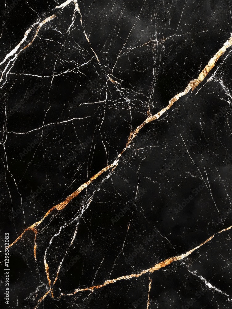 Elegant black marble texture with striking gold and white veins for ...