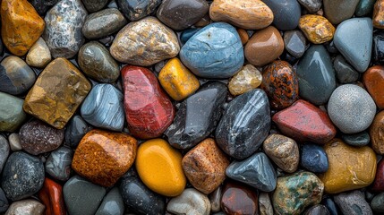 Wall Mural - close-up of colorful stones and minerals displaying unique textures and natural beauty in vibrant co