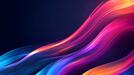 Wall Mural - vibrant waves of light, a mesmerizing dance of color and energy in a dynamic abstract composition fo