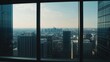 © bussi - Executive departures with an office window view of a city skyline. Featuring change in leadership and organizational direction