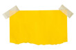 © PAKERTI - blank yellow sticky note with paper tape isolated on white