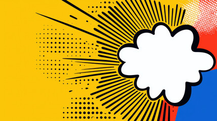 Wall Mural - Bold pop art background with contrasting colors and dynamic shapes