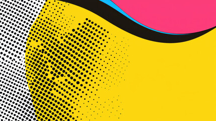Wall Mural - Bold pop art background with vibrant colors and dynamic shapes