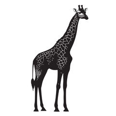  Giraffe silhouette design for t-shirt and logo.