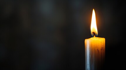 Poster - Burning candle wax with a flickering flame creating a warm and cozy ambiance : Generative AI