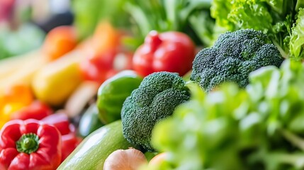Poster - Vibrant assortment of fresh vegetables arranged beautifully for healthy eating options : Generative AI
