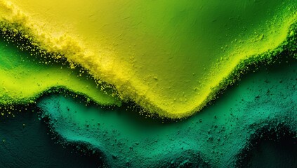 Wall Mural - Abstract Green and Yellow Powder Texture Background