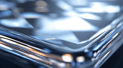 Aufkleber - Close Up of a Reflective Glass Surface Showing Abstract Patterns and Bright Lights : Generative AI