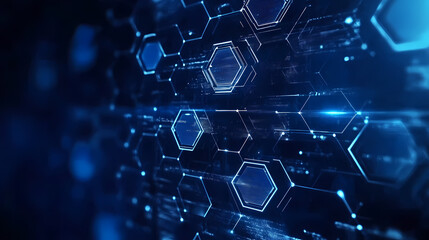 Futuristic Hexagonal Grid Design