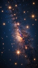 Wall Mural - Majestic Milky Way Galaxy with Brilliant Stars and Cosmic Dust