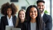 © Generative AI - Diverse team of professionals smiling and posing together showing unity and teamwork in the workplace : Generative AI