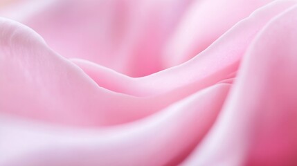 Leinwandbilder - Elegant soft pink fabric draping gently creating a serene and luxurious textile background : Generative AI