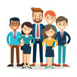 © MdZuel - Employee group portrait illustration
