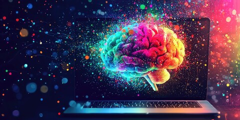 Wall Mural - ai blending creativity and logic in real-time writing tools.