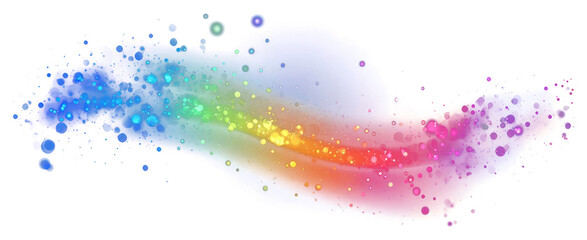 Wall Mural - png rainbow blurred bokeh light background art astronomy sparkling.