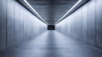 Poster - Contemporary minimalist tunnel with soft lighting and clean design elements : Generative AI