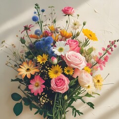 beautiful and colorful flower bouquet