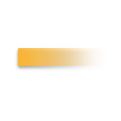 Poster - Transparent gradient rectangular banner. Blank orange rectangle label, banner, button, bar, sign, sticky note, header, footer, text box, letterhead shape on transparent background