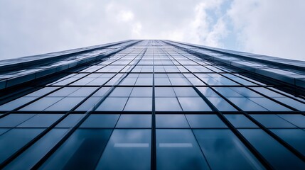 Aufkleber - Impressive skyscraper reaching towards the sky showcasing modern architecture and urban design : Generative AI