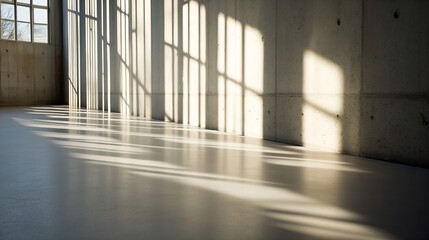 Leinwandbilder - Modern Minimalist Interior Design With Long Shadows Creating Artistic Effect : Generative AI