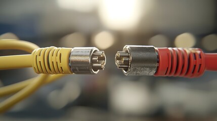 Leinwandbilder - Close up of a wire nut being used to securely join two electrical wires ensuring a safe and reliable connection for power transmission or circuit repair