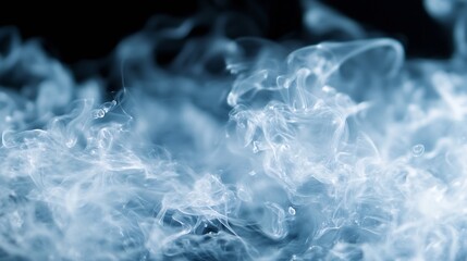 Aufkleber - Abstract image of smoke swirling and dancing in the air against a dark background creating a mystical atmosphere : Generative AI