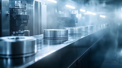 Poster - Detailed Closeup View of the Chill Casting Technique Emphasizing the Rapid Cooling Process in Industrial Metal Production and Manufacturing