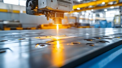 Poster - Permanent metal molds used for repeatable and precise metal casting processes in an industrial manufacturing facility or workshop