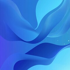 Leinwandbilder - Abstract Blue Waves Background with Subtle Lines and Gradations for Modern Designs