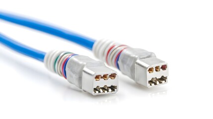Leinwandbilder - using a butt connector to join two electrical wires securely for a reliable power connection and ele