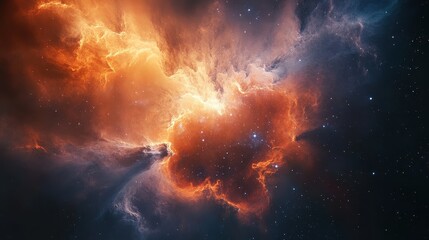 Wall Mural - stunning cosmic nebula filled with vibrant colors and stars