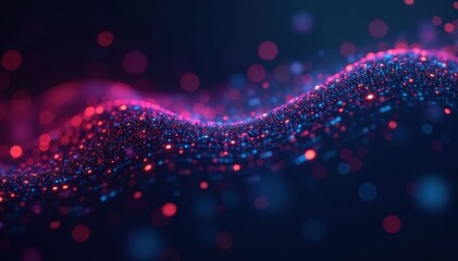 Abstract digital code flowing on dark background, interface, script