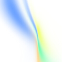 Aufkleber - Yellow green blue color gradient shape transparent background blurred neon color flowing wave, grainy texture effect, futuristic banner design