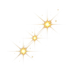 Wall Mural - png a vector glowing gold light effect lights lighting night.