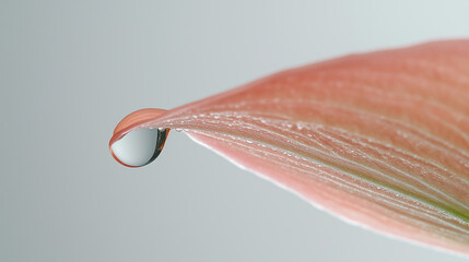 Poster - delicate water droplet rests on pink petal, showcasing nature beauty