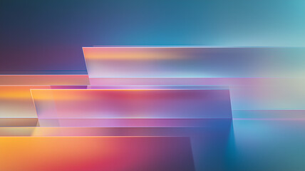 Aufkleber - Minimalist abstract design with glowing AI circuits in vibrant colors