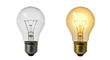 © Elena - Isolated Incandescent Light Bulb Pair, Lit and Unlit