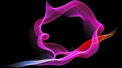 Wall Mural - abstract background for logo animation. trails of winding colored lines.