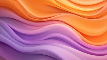 Wall Mural - A colorful, wavy orange and purple background with a purple line in the middle