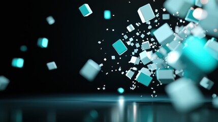 Wall Mural - an abstract representation of x ray beams penetrating a dark background, symbolizing scientific expl