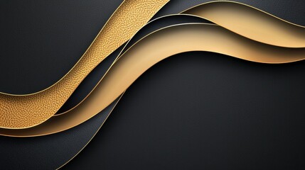 Wall Mural - a gradient background transitioning seamlessly from deep black to shimmering gold, creating a luxuri