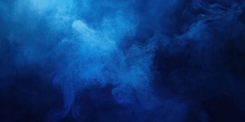 Wall Mural - a blue sky with a lot of smoke in it. the smoke is blue and it looks like it's coming from a fire
