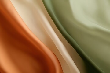 Wall Mural - Satin fabric background. MultiColored satin fabric as a background. Close-up. Abstract wavy background.