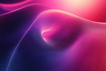 Wall Mural - a vibrant abstract design featuring smooth, flowing curves in shades of pink and purple, evoking a s