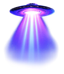 Wall Mural - png an isolated ufo lights purple object.