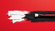 © Nook Studio - Creative painting techniques artistic brush strokes on red canvas
