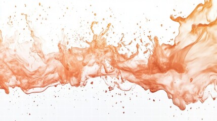 Abstract Orange Liquid Splash  Water Burst  Fluid Texture