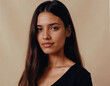 © Metehan - pretty thin hispanic woman looking like a happy, proud and satisfied